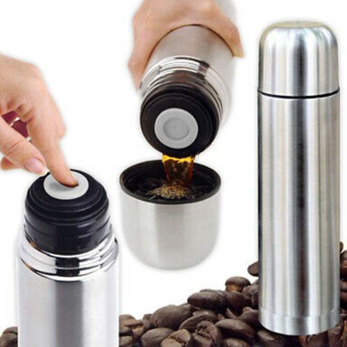 Duplafalú Termosz, INOX, nyitó/záró gombbal, 1000 ml