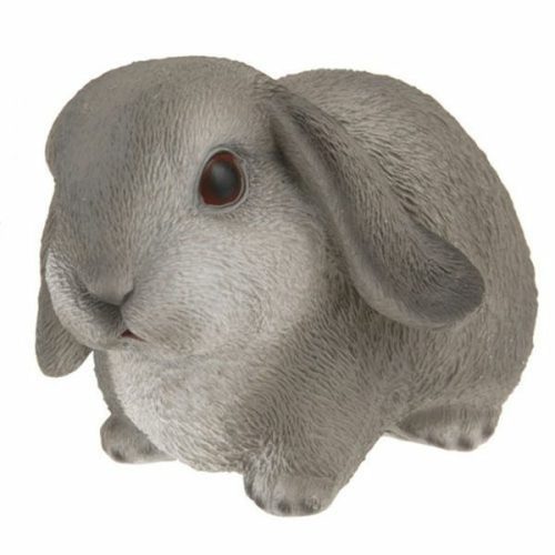 Nyúl szobrok, kerti dekoráció, 3 szín, 16x10 cm