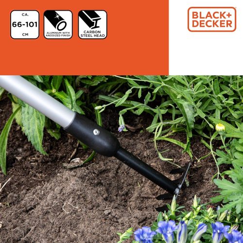 Kézi gereblye Alu teleszkópos 66-101cm BLACK+DECKER
