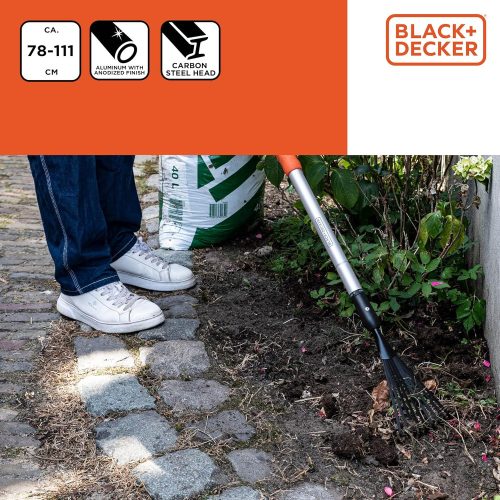 Kézi lombseprű Alu teleszkópos 78-111cm BLACK+DECKER