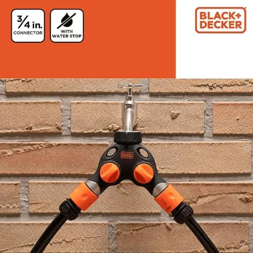 Csapcsatlakozó 3/4 fém kétágú csappal BLACK+DECKER