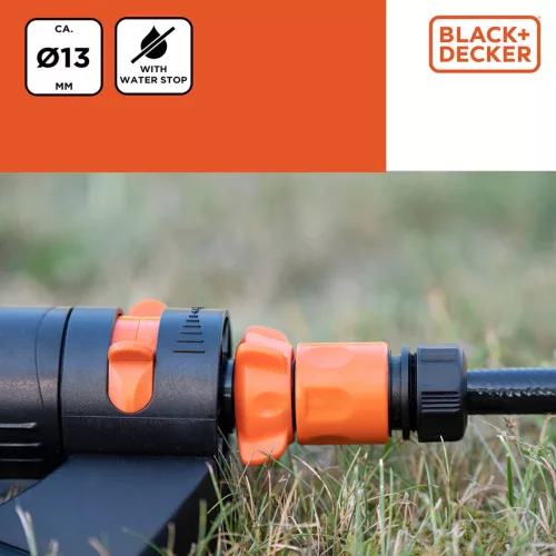 Tömlőcsatlakozó 1/2'' + AquaStop BLACK+DECKER
