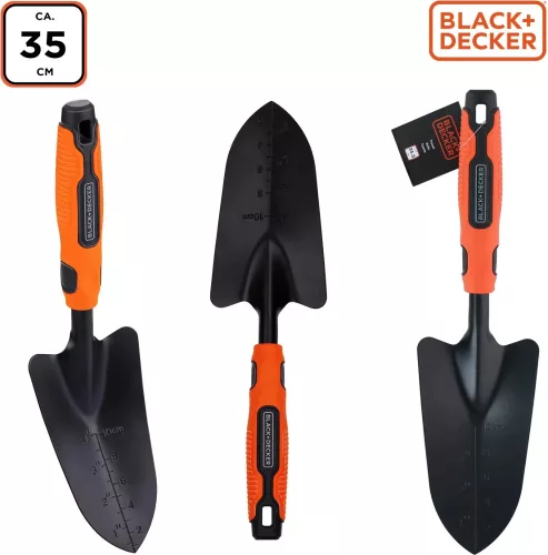 Kézi ültetőkanál fém, gumírozott markolat BLACK+DECKER