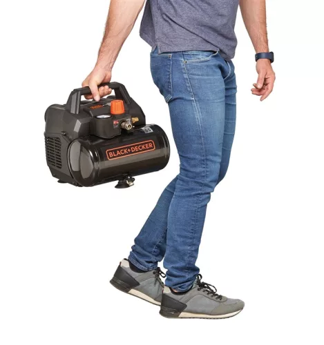 BLACK+DECKER légkompresszor 6L, 8 bar, 0,75kW, 105 L/min, szuper csendes