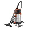 Száraz-nedves porszívó 30L, 1600W, INOX + kisgép csatlakozó BLACK+DECKER BXVC30XTDE