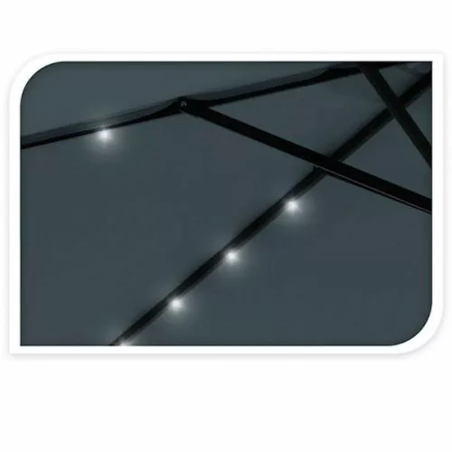 Napernyő 270cm kék színben, SOLAR 24db LED világítással