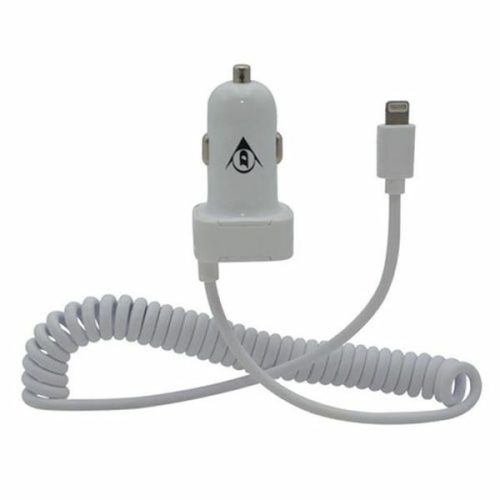 Telefontöltő autóba iPhone, kábellel  2,1A 12V DUNLOP