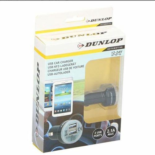 Telefontöltő autóba 2xUSB 2,1A 12/24V DUNLOP