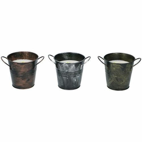 Citronella gyertya vödörben 10x10cm 20órás 160gr viasz 3féle