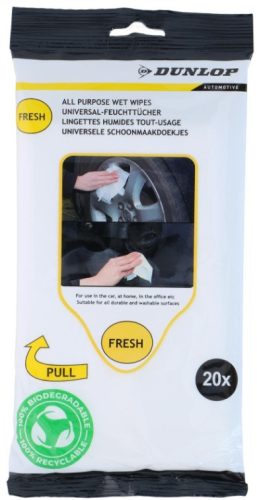 Nedves törlőkendő 20 db friss illat Dunlop