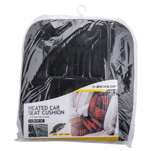 Autó fűthető üléspárna, két hőfokozat, szivargyújtó töltős, Dunlop