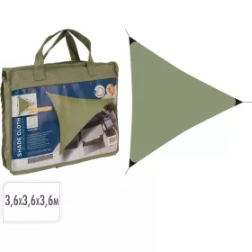 Napvitorla 3,6x3,6x3,6m, mohazöld színű, polieszter