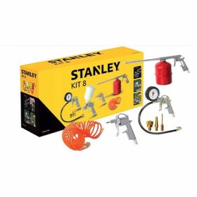   Pneumatikus, sűrítettlevegős légkészlet festékszóróval, 8db-os, STANLEY