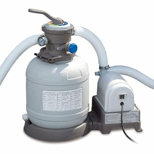 Fémlábas medence szett -  488 cm átmérő, 122 cm magas TERMÉSKŐ mintás, belül KÉK MOZAIK mintás + homokszűrő + vízforgató + létra + aljta