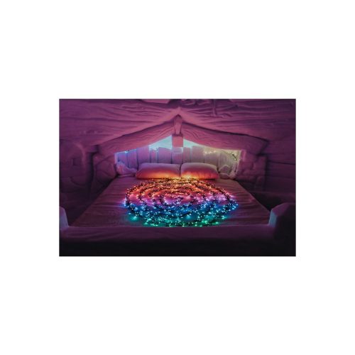 Twinkly Kül- és beltéri Okos Karácsonyi Fény-Fürt 400LED  RGB színhatású izzóval, 6m teljes hosszal