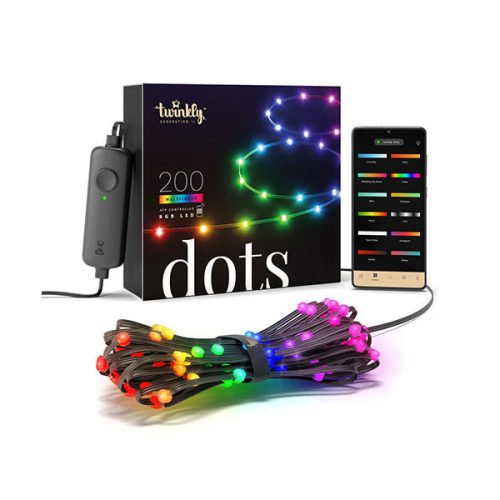 Karácsonyi okos dekorfény 200db LED, RGB 16 millió szín, 9m, programozható, Twinkly