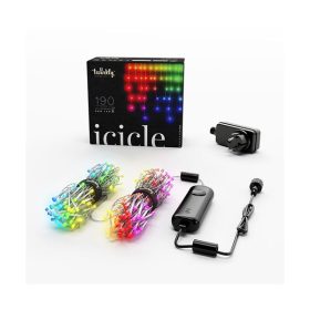   Twinkly icicle - Kültéri jégcsap LED fényfüzér - 190 db LED - 5 m x 70 cm - RGB szín - Programozható