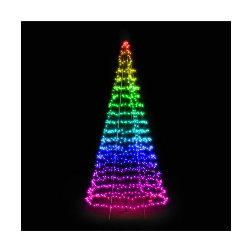Karácsonyfa okos izzó, 1000db LED, RGBW fehérszín, 2m, programozható, Twinkly