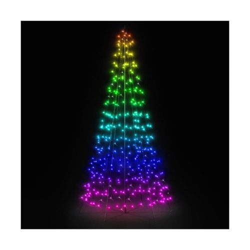 Karácsonyfa okos izzó + tartócsövek, 300db LED, RGBW fehérszín, 2m, programozható, Twinkly