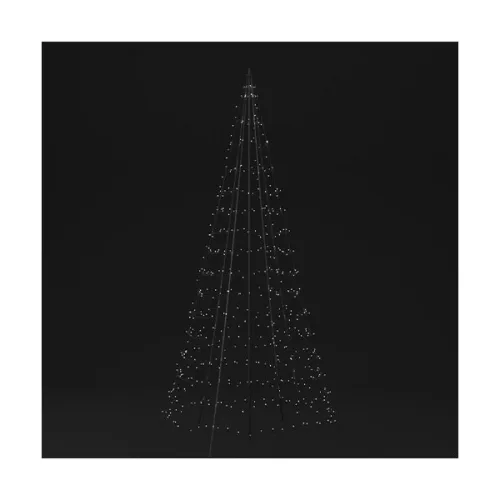 Karácsonyfa okos izzó + tartócsövek, 450db LED, RGBW fehérszín, 3m, programozható, Twinkly