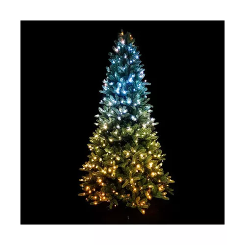Karácsonyfa okos izzókkal, 400db LED, AWW fehér-arany szín, 1,8m, programozható, Twinkly