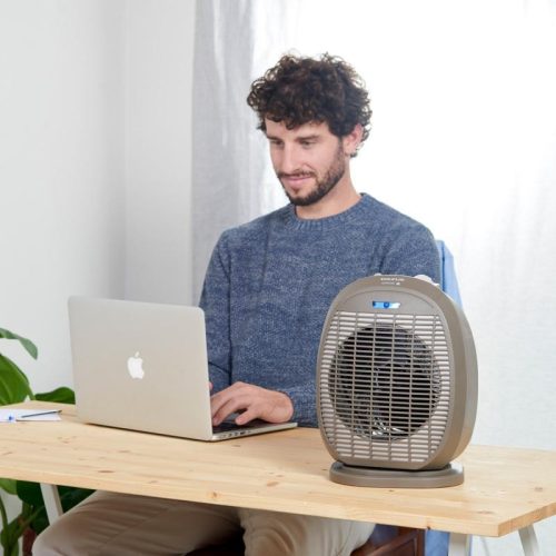 Taurus padlóventilátor fekete, oszcilláló, 2 fűtési fokozat 2400W Tropicano 3.5