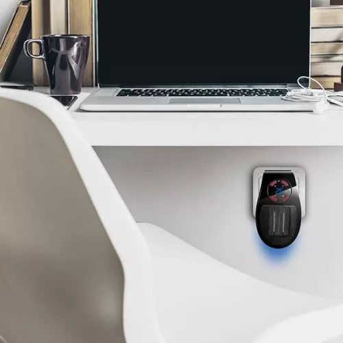 Hordozható mini elektromos fűtőtest, 500W, kerámia, Tropicano Plug Heater, TAURUS