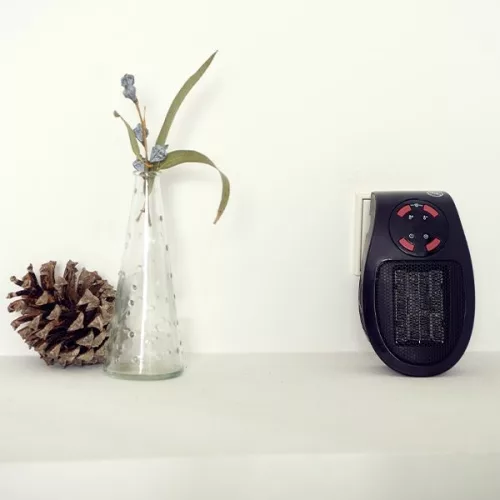 Hordozható mini elektromos fűtőtest, 500W, kerámia, Tropicano Plug Heater, TAURUS